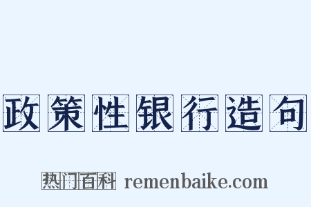 政策性银行造句是什么意思的图片